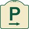 Signmission P Symbol With Right Arrow Heavy-Gauge Aluminum Architectural Sign, 18" x 18", TG-1818-23511 A-DES-TG-1818-23511 - alternate 1